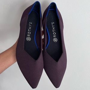 Rothy's Port Purple Pointy Toe Flats *Retired* Size 12